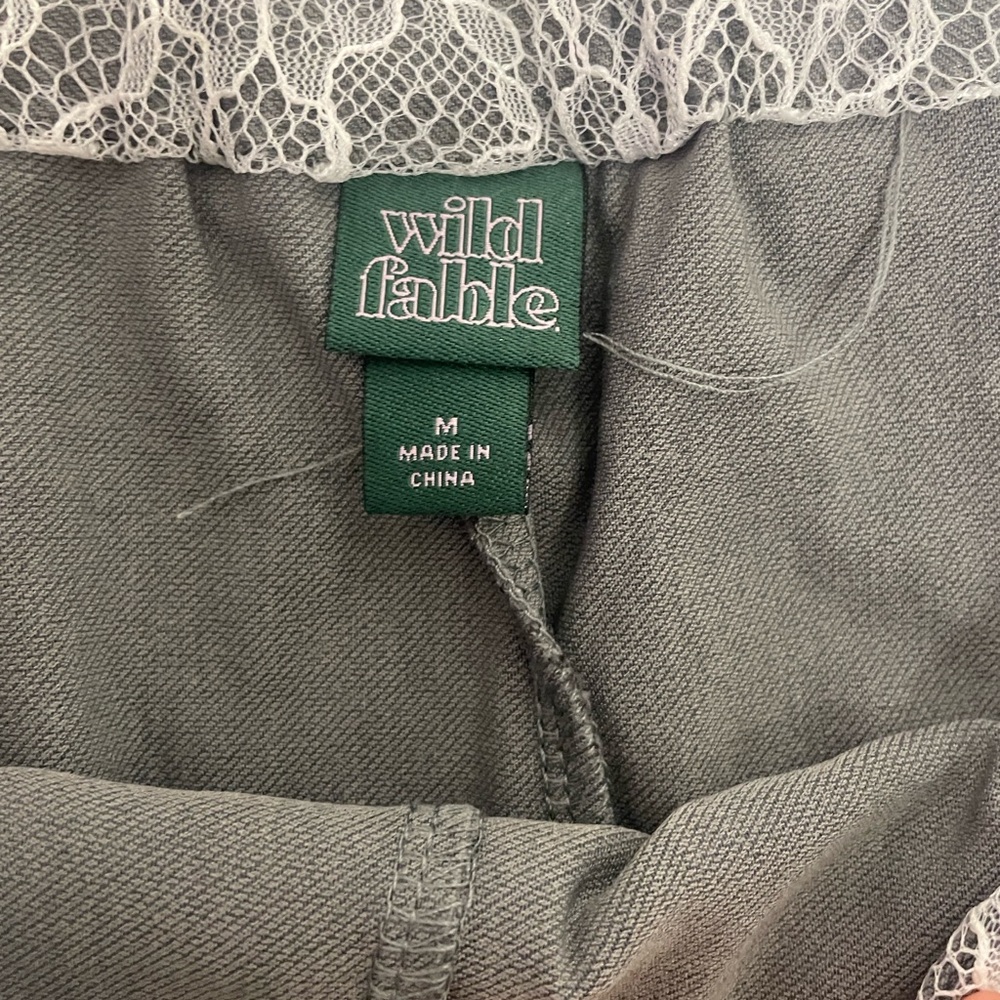 Wild Fable Lace-Trimmed Gray Skirt - Picture 3 of 5